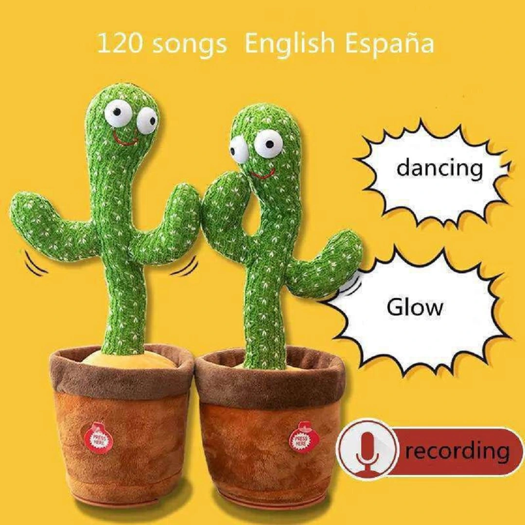 Dancing Cactus Talking Toy with Music & Voice Repeat – Fun Interactive Baby Toy for Kids