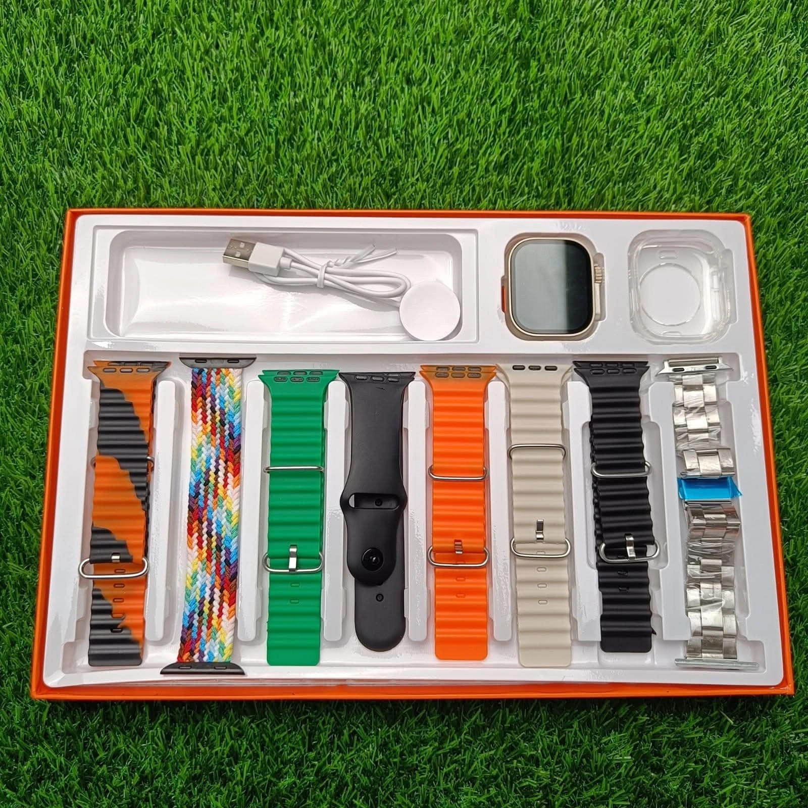 Y80 Ultra Smart Watch with 8 Straps – Bluetooth Calling & Fitness Tracker in Bangladesh