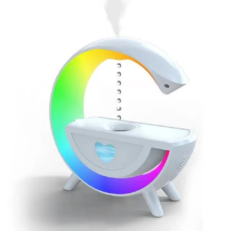 Mini Multifunction Wireless Charger Speaker TF RGB Night Light Fast Charging Station Atmosphere Lamp Alarm Clock G Lamp