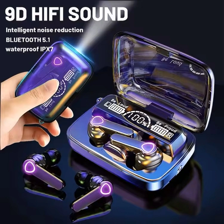 M19 Bluetooth Headset Wireless In-Ear Sports Intelligente Touch Led Displaymirror Warehouse Charging Treasure Earphone